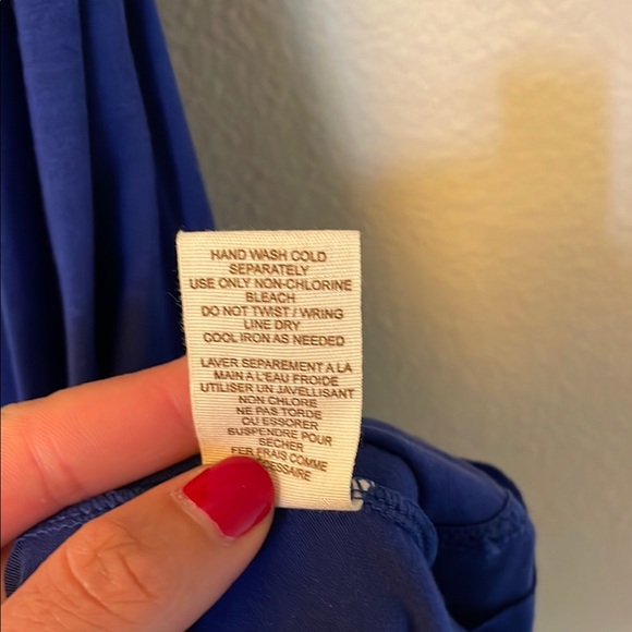 NWOT Free People Royal Blue Boho Dress Sz M - Picture 9 of 12